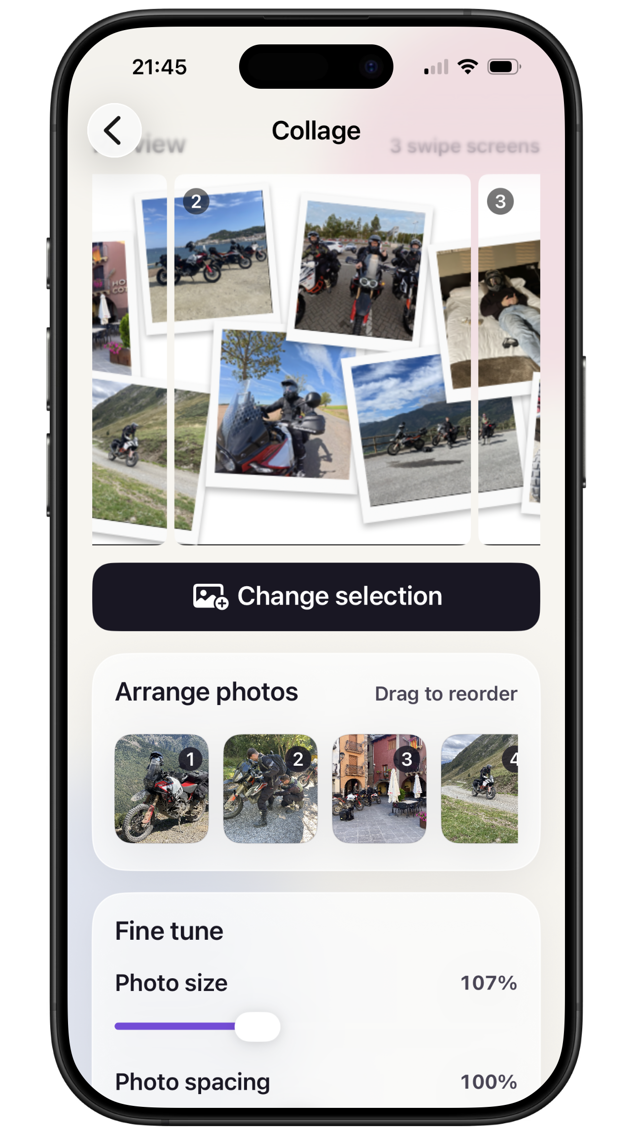 PicWiz collage layout screenshot
