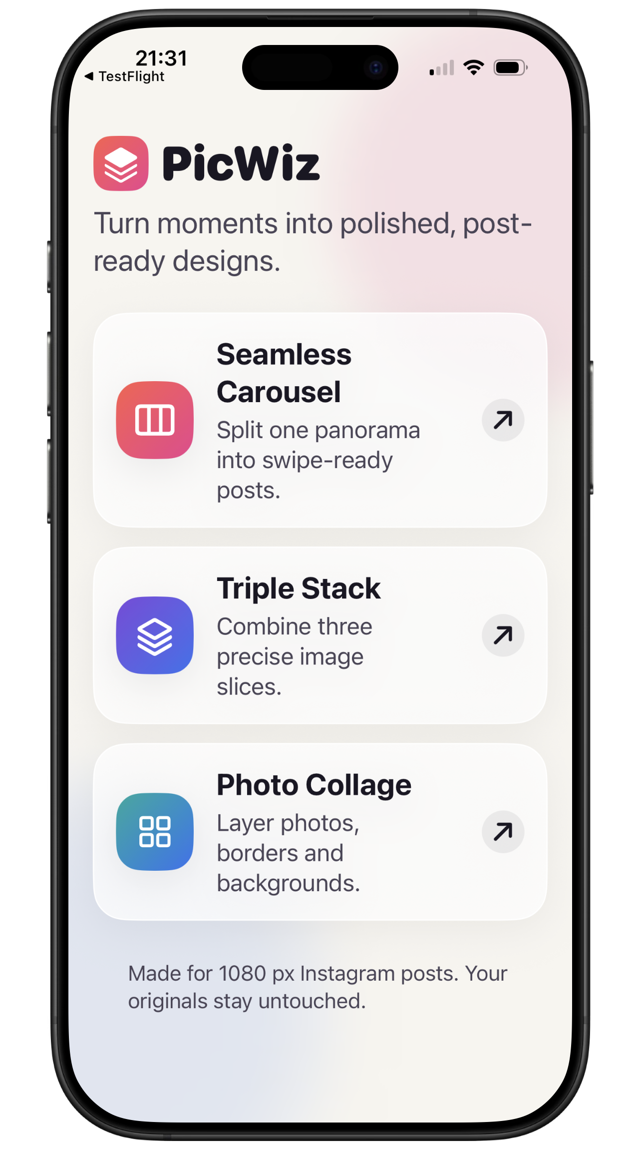 PicWiz photo layout editor
