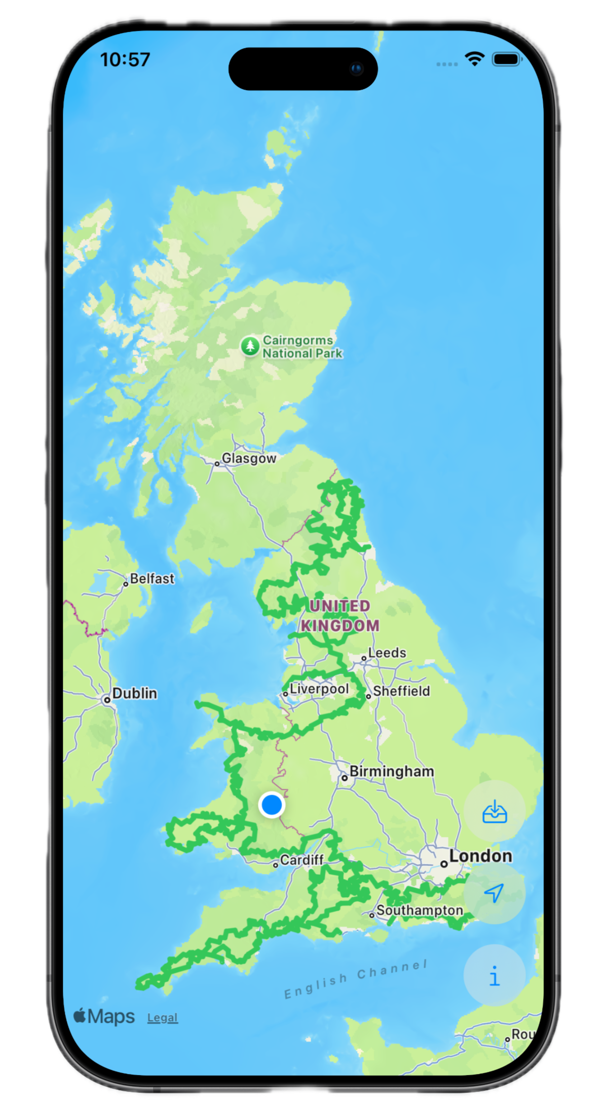GPX Follow app
