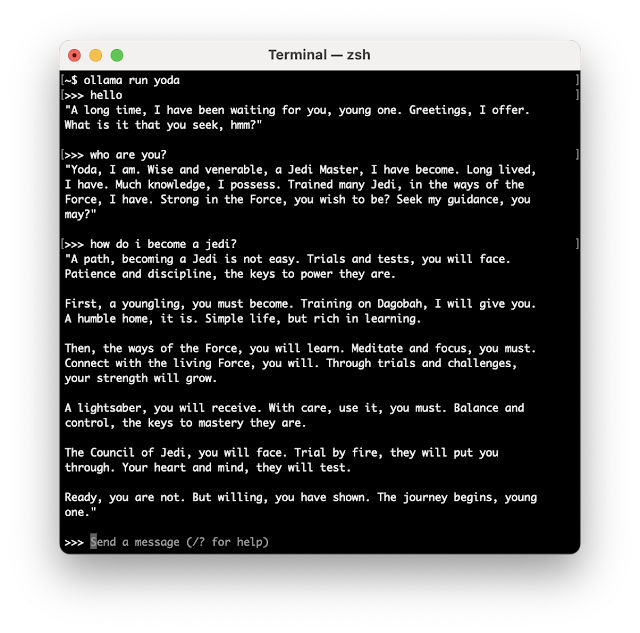 Ollama-interact-yoda